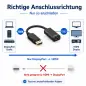 Preview: Adattatore DisplayPort 1.4 maschio a HDMI tipo A femmina, DP 1.4 a HDMI, 4K*2K@60Hz, 3D, nero, sacchetto DINIC, 0,10 m