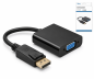 Preview: Adaptor DINIC, DisplayPort la VGA, DP masculin la VGA feminin, negru, cutie DINIC cu gaură Euro, 15cm