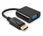 Preview: Adaptor DINIC, DisplayPort la VGA, DP masculin la VGA feminin, negru, cutie DINIC cu gaură Euro, 15cm