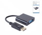 Preview: Adattatore DINIC, DisplayPort a VGA, DP maschio a VGA femmina, nero, scatola DINIC con foro Euro, 15 cm