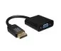 Preview: DINIC adapter, DisplayPort to VGA, DP male to VGA female, black, DINIC box with Euro hole, 15cm