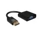 Preview: DINIC-adapter, DisplayPort til VGA, 15 cm, DP-han til VGA-hun, sort