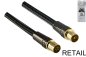 Preview: Premium antenas koaksiālais kabelis ar kontaktligzdu, DINIC Dubai Range, melns, DINIC blisteris, garums 1.00m