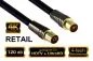 Preview: 120dB Premium Antennenkabel Koax Stecker auf Buchse, DINIC Dubai Range, schwarz, DINIC Blister, Länge 5,00m