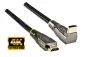 Preview: Kabel HDMI Premium, wtyk-wtyk 90°, DINIC Dubai Range, czarny, długość 2,00 m, opakowanie typu blister