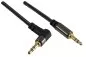Preview: Premium Audiokabel 3,5mm Stecker auf Stecker 90°, Dubai Range, schwarz, DINIC Blister, Länge 2,00m