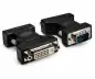Preview: DINIC Monitor Adapter VGA Stecker auf DVI-I Buchse, schwarz, DINIC Box mit Euroloch