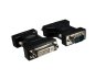 Preview: Adattatore monitor DINIC da spina VGA a presa DVI-I, nero, scatola DINIC con foro Euro