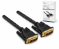 Preview: DVI-Digital Dual Link kabel, 24+1 moški/moški, pozlačeni kontakti, večplastno zaščiten, črn, škatla DINIC z evro luknjo, dolžina 2,00 m