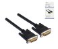 Preview: DVI-Digital Dual Link cable, 24+1 male / male, gold-plated contacts, multi-shielded, black, DINIC box with Euro hole, length 2.00m