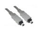 Preview: Kabel FireWire 4kolíková zástrčka na zástrčku, 2,00 m připojovací kabel IEEE1394a, šedý