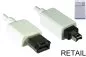 Preview: FireWire-kabel 6-pins naar 4-pins stekker, aansluitkabel IEEE 1394, wit, 1,00m