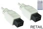 Preview: Kabel FireWire 9-pinski vtič do vtiča, 1,00 m priključnega kabla IEEE 1394b, bel