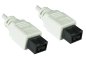 Preview: FireWire kabel 9-polige stekker naar stekker, aansluitkabel IEEE 1394b, wit, 2,00m