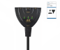 Preview: Umschaltbox automatisch 3 auf 1 HDMI, DINIC Box 3 Geräte mit HDMI Anschluss an z.B. 1 Fernsehgerät, DINIC Box mit Euroloch