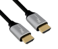 Preview: HDMI 2.0 Kabel, 2xStecker Aluminiumgehäuse, 4K@60Hz, 3D, HDR, schwarz, DINIC Polybag, Länge 10m