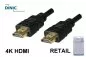Preview: Cavo HDMI da A ad A a 19 pin, alta velocità, canale Ethernet, 4K2K@60Hz, nero, lunghezza 5,00 m, confezione in blister