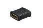 Preview: DINIC HDMI adapter iz vtičnice A v vtičnico A, pozlačeni kontakti, črn, v razsutem stanju