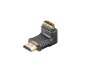Preview: DINIC Adapter, HDMI A Stecker auf A Buchse abgewinkelt, schwarz, DINIC Box mit Euroloch