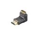 Preview: DINIC adapter, HDMI A male to A female angled, black