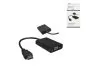 Preview: HDMI Adapter Typ A 19pol Stecker auf VGA Buchse, mit Audio-Buchse, schwarz, DINIC Box mit Euroloch