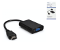Preview: HDMI adapter type A 19-pin plug to VGA socket, with audio socket, black, DINIC box with Euro hole