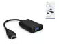 Preview: Adapter HDMI typu A z 19-stykową wtyczką do gniazda VGA, z gniazdem audio, czarny, DINIC box z otworem Euro