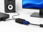 Preview: HDMI adapter type A 19-pin plug to VGA socket, with audio socket, black, DINIC box with Euro hole