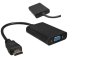 Preview: HDMI-adapter type A 19-pens stekker naar VGA-aansluiting, met audio-aansluiting, zwart, DINIC polyzak