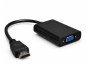 Preview: Adaptador HDMI tipo A de 19 pinos para tomada VGA, com tomada de áudio, preto, bolsa DINIC