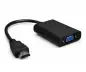 Preview: HDMI Adapter Typ A 19pol Stecker auf VGA Buchse, mit Audio-Buchse, schwarz, DINIC Polybag