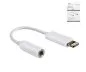 Preview: DINIC Lightning to 3.5mm jack adapter Aux Audio, for headphones, white, DINIC box with Euro hole
