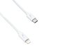 Preview: USB C to Lightning cable, MFi certified, sync and fast charging cable, white, DINIC box with Euro hole, 1m