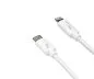 Preview: USB C auf Lightning Kabel, MFi zertifiziert, Sync- und Schnellladekabel, weiß, DINIC Boxc mit Euroloch, 2m