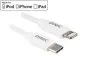 Preview: USB C auf Lighting Kabel, 2m, MFi zertifiziert unterstützt Power Delivery, weiß