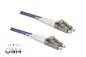 Mobile Preview: FO cable OM4, 50µ, LC / LC connector multimode, ericaviolet, duplex, LSZH, 10m