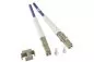 Mobile Preview: FO cable OM4, 50µ, LC / LC connector multimode, ericaviolet, duplex, LSZH, 3m