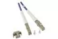 Preview: FO cable OM4, 50µ, LC / LC connector multimode, ericaviolet, duplex, LSZH, 20m