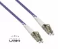 Preview: Fibre optic cable OM4, 50µ, LC / LC connector multimode, eric violet, duplex, LSZH, 2m