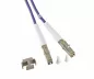 Preview: Fibre optic cable OM4, 50µ, LC / LC connector multimode, eric violet, duplex, LSZH, 2m