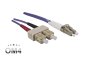 Preview: LWL Kabel OM4, 50µ, LC / SC Stecker Multimode, erikaviolett, duplex, LSZH, 10m