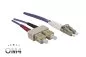 Mobile Preview: LWL Kabel OM4, 50µ, LC / SC Stecker Multimode, erikaviolett, duplex, LSZH, 2m