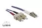 Preview: FO cable OM4, 50µ, LC / SC connector multimode, ericaviolet, duplex, LSZH, 50m