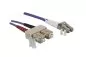 Preview: FO cable OM4, 50µ, LC / SC connector multimode, ericaviolet, duplex, LSZH, 50m