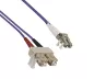 Preview: LWL Kabel OM4, 50µ, LC / SC Stecker Multimode, erikaviolett, duplex, LSZH, 20m
