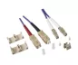 Preview: Fibre optic cable OM4, 50µ, LC / SC connector multimode, eric violet, duplex, LSZH, 2m