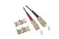 Mobile Preview: FO cable OM4, 50µ, SC/SC multimode, 10m SC male/male, duplex, LSZH, ericaviolet