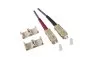 Preview: LWL Kabel OM4, 50µ, SC/SC Multimode, 10m SC Stecker/Stecker, duplex, LSZH, erikaviolett