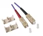 Preview: LWL Kabel OM4, 50µ, SC / SC Stecker Multimode, erikaviolett, duplex, LSZH, 20m