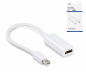 Preview: Adapteris Mini DP vīrietis uz HDMI-A sieviete, DisplayPort 1.2, HDMI 1.4b, 4K2K (30 Hz), balts, DINIC kaste ar Euro caurumu, 0,15 m